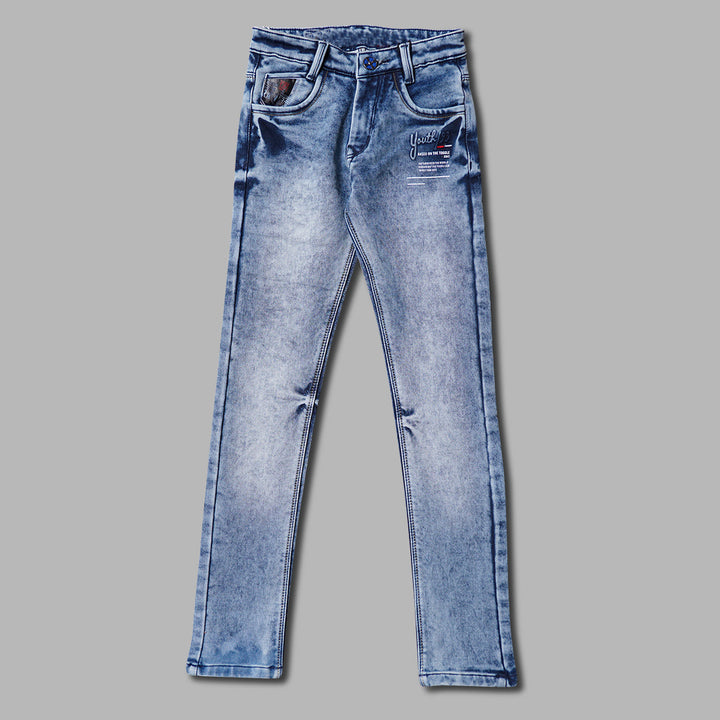 Dark & Light Sheded Jeans for Boys Front 