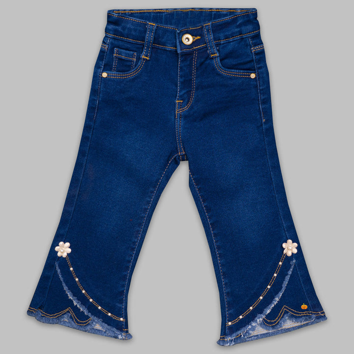 High-waist Denim Jeans for Girls Front View