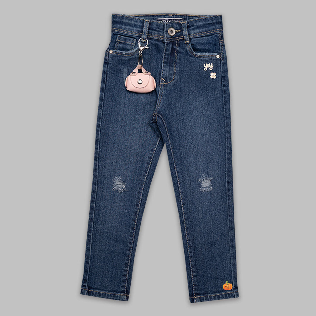 Denim Jeans for Girls and Kids Front View