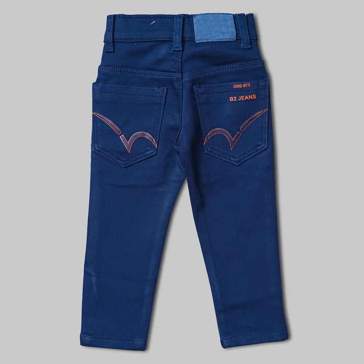 Navy Blue Boys Jeans Back View
