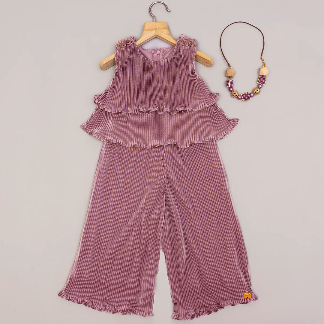 Onion Striped Jump Suit for Girls Front View