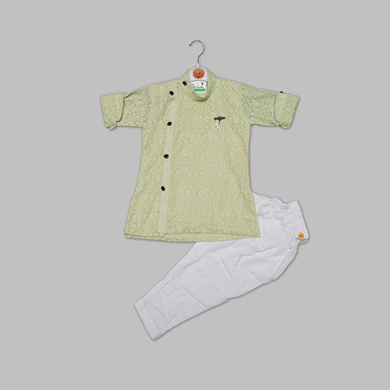 Solid Color Boys Kurta Pajama Variant Front View