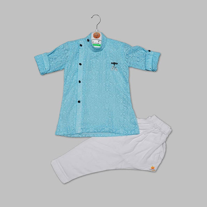 Solid Color Boys Kurta Pajama Variant Front View