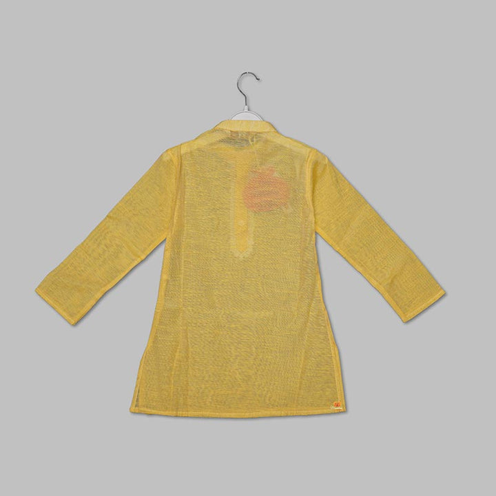 Lemon & Green Boys Kurta Pajama Back View