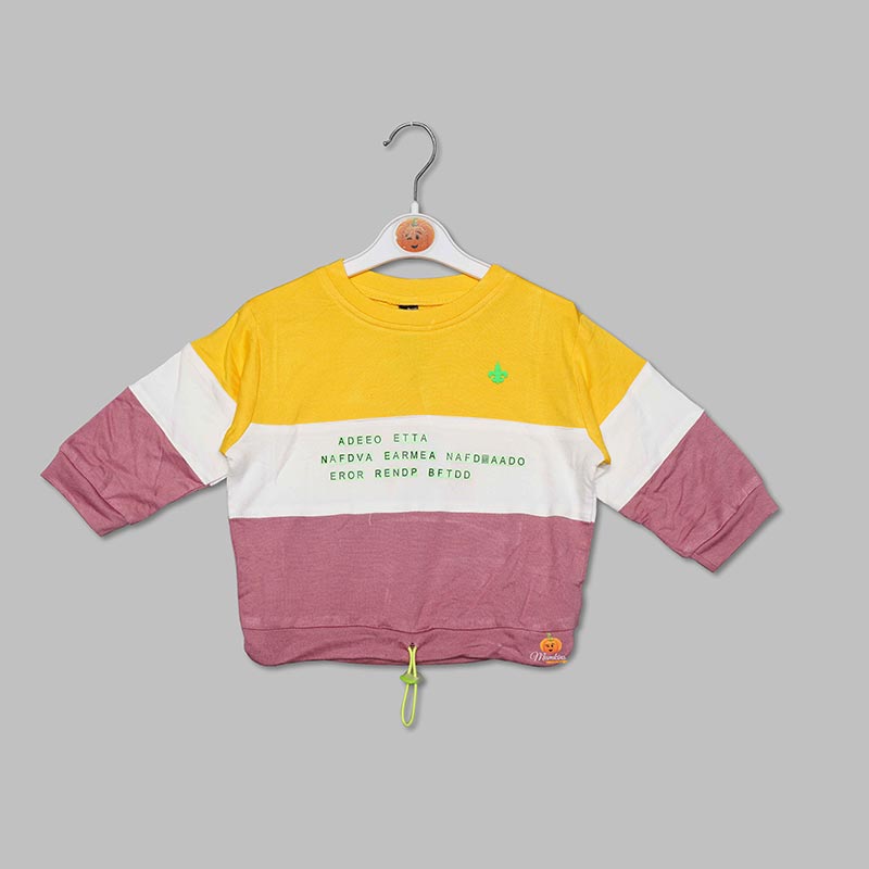 Top for Girls with Pattern Front View