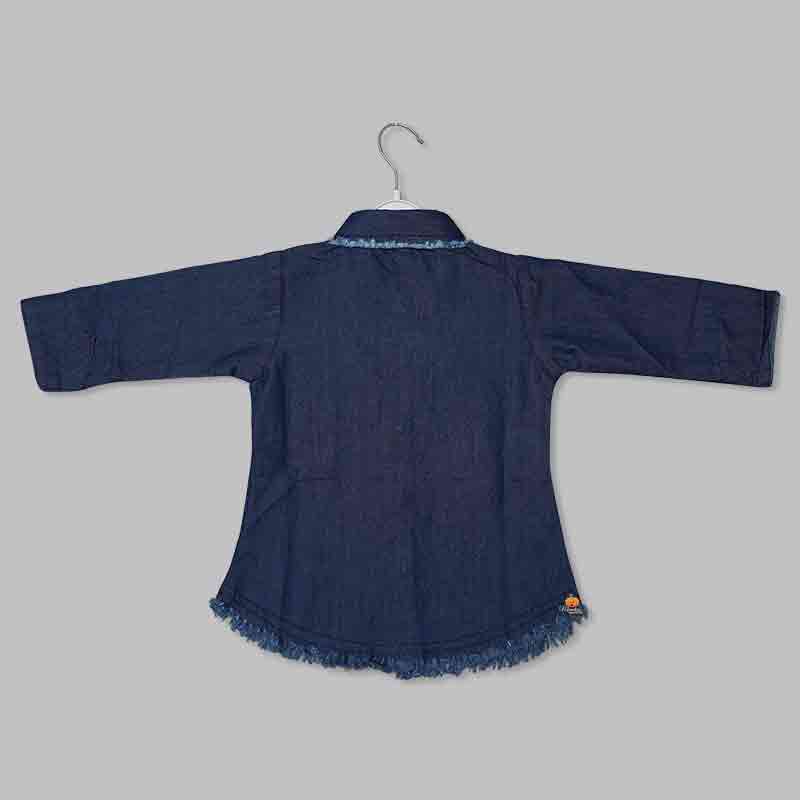 Denim Shirt for Girls Back View