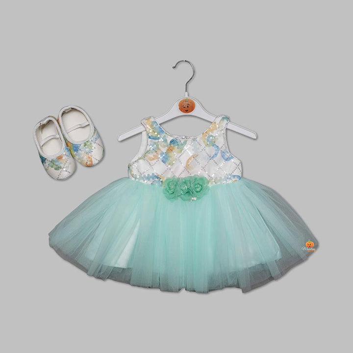  Party Wear Baby Frock Front View 