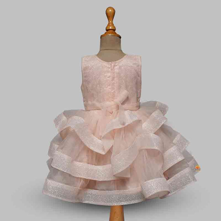 Peach & Sea Green Party Wear Baby Girls Frock