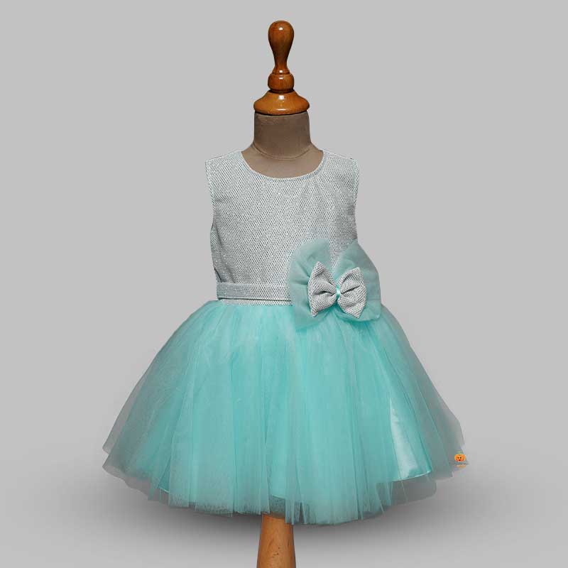 Sea Green-Tomato Frock for Kid Girls
