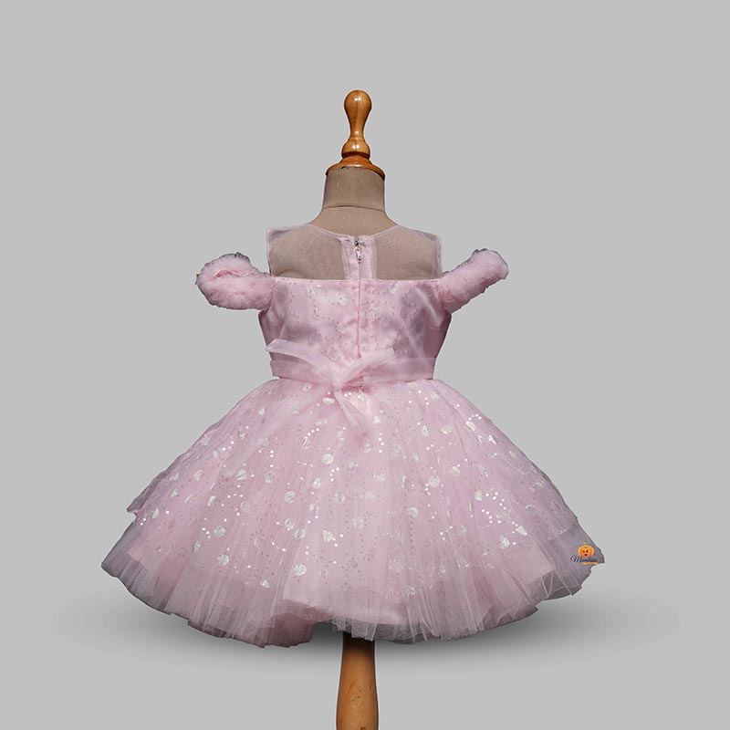 Pink Party Wear Kids Frock