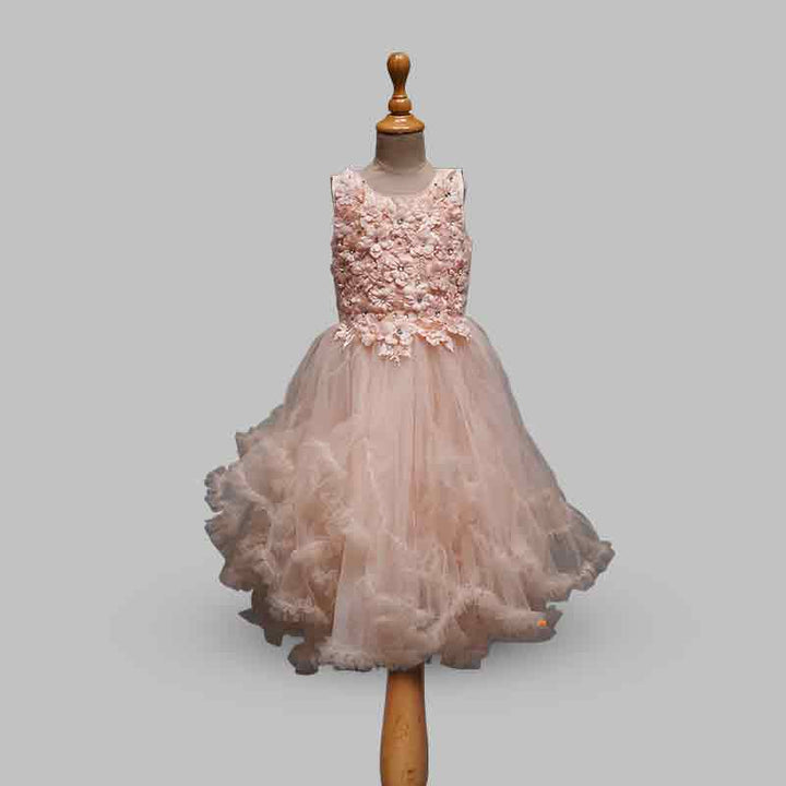  Peach Gown For Kids Girls