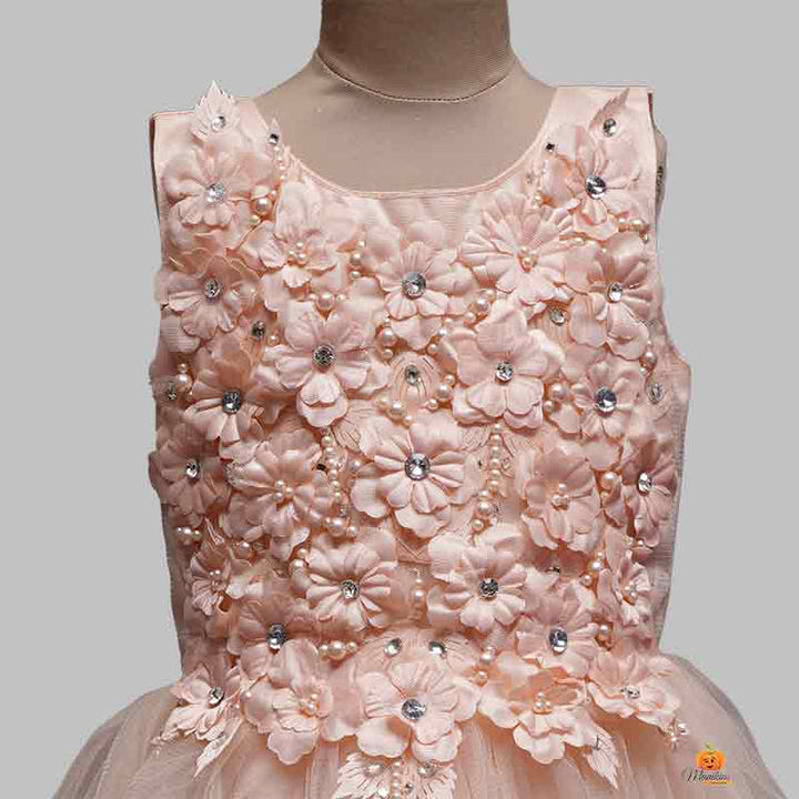 Peach Gown for Kids Girls