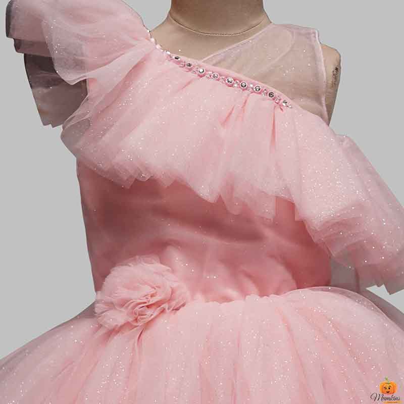 Pink Designer Gown for Girls