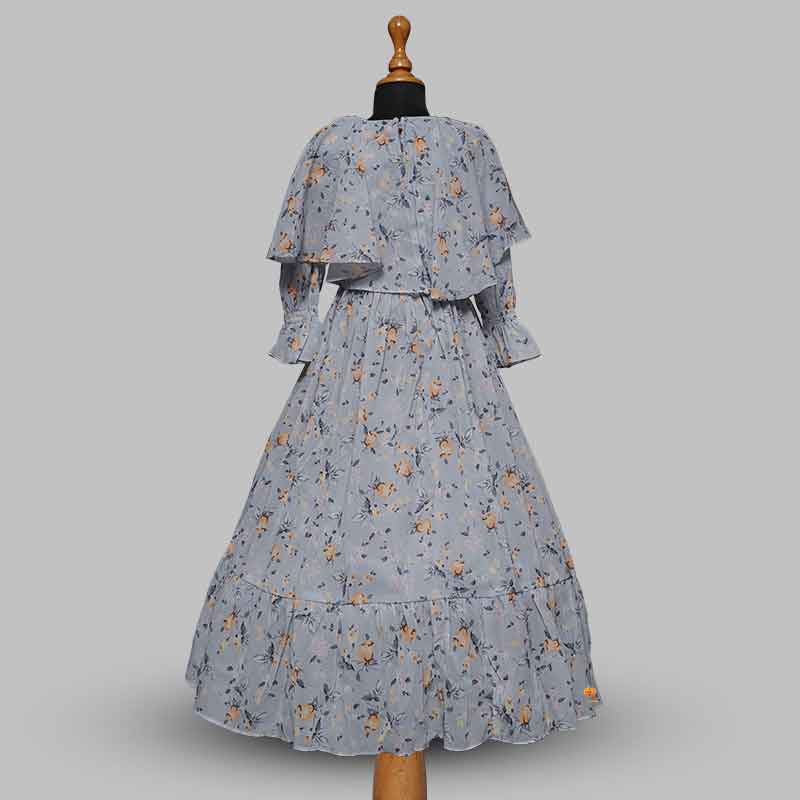 Grey Kids Gown with Jacket Back 