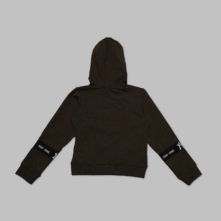 Green Hoodie Top for Girls Back View