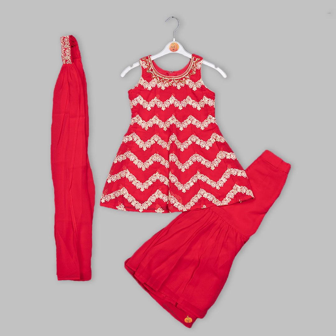 Salwar Suit For Girls In Rani Color