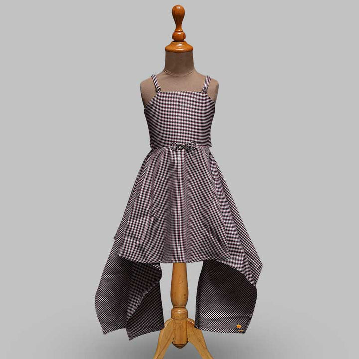 Black Maroon Girls Midi with Jacket Inner View