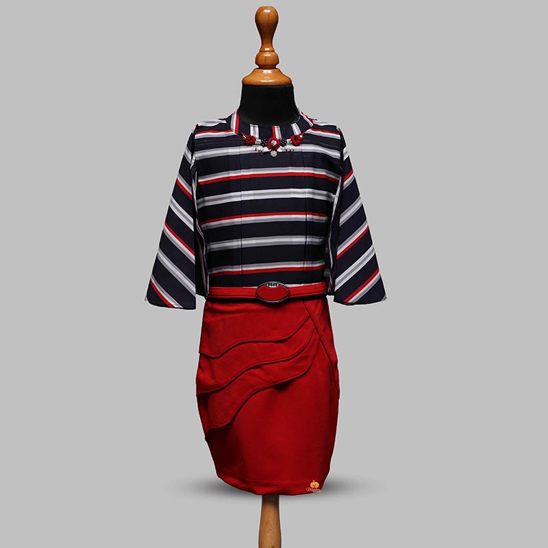 Solid Lining Girls Midi Front View