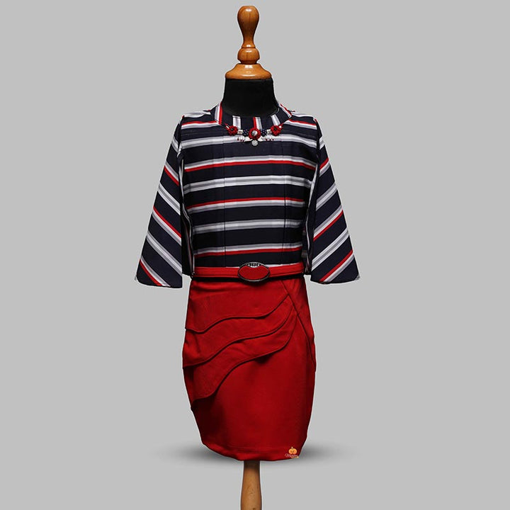 Solid Lining Girls Midi Front View