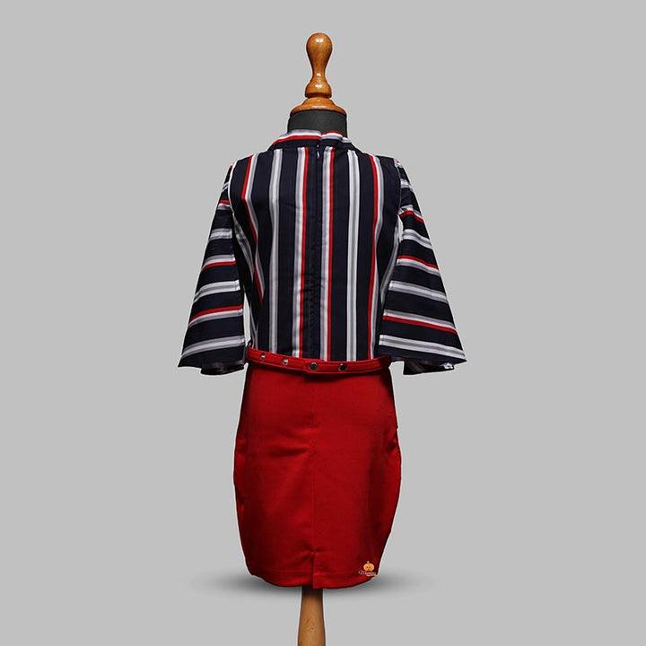 Solid Lining Girls Midi Back View