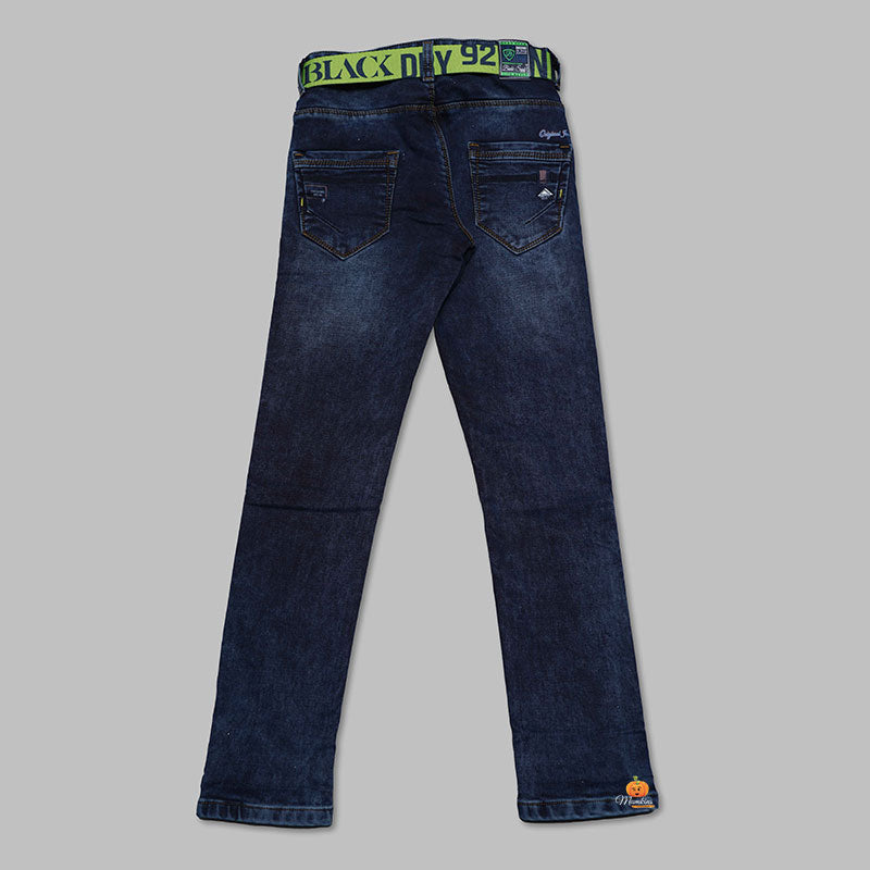 Blue Slim Fit Jeans for Boys Back 