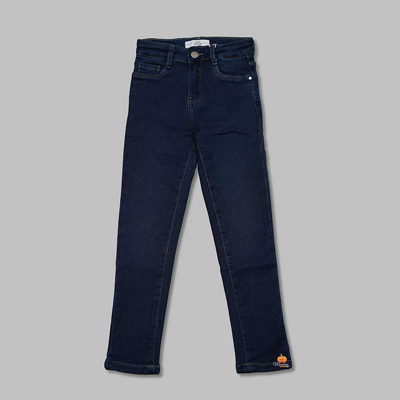 Black & Blue Jeans for Kids Front View