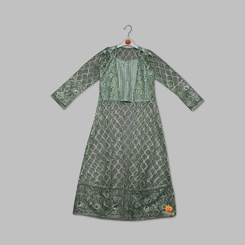 Full Sleeves Plazo Suit For Girls
