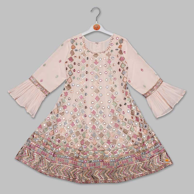 Peach Salwar Suit For Girls