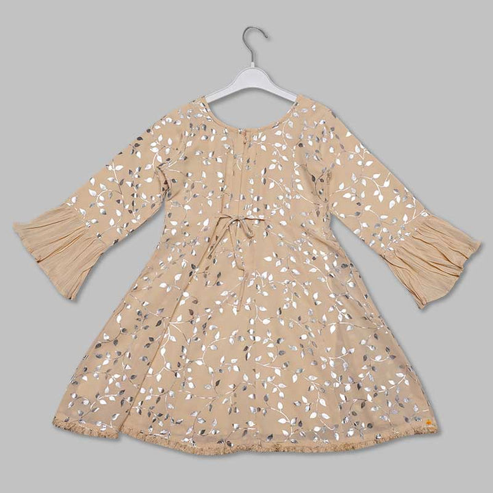 Fawn Salwar Suit For Girls With Pattern