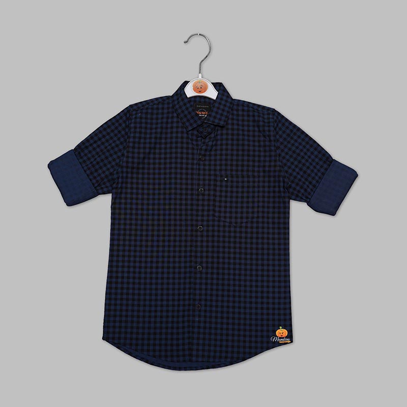  Regular Fit Checks Shirt for Boys Front 