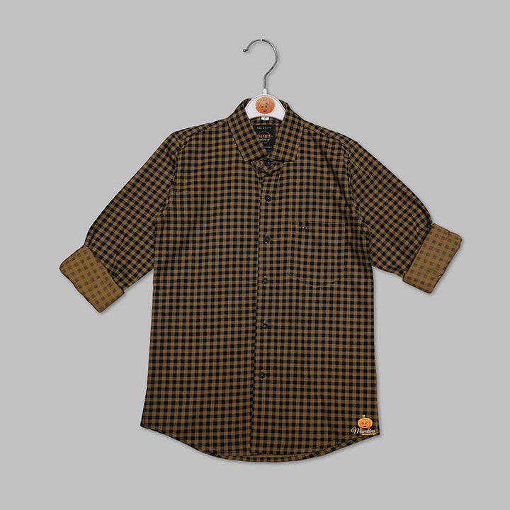  Regular Fit Checks Shirt for Boys Front 