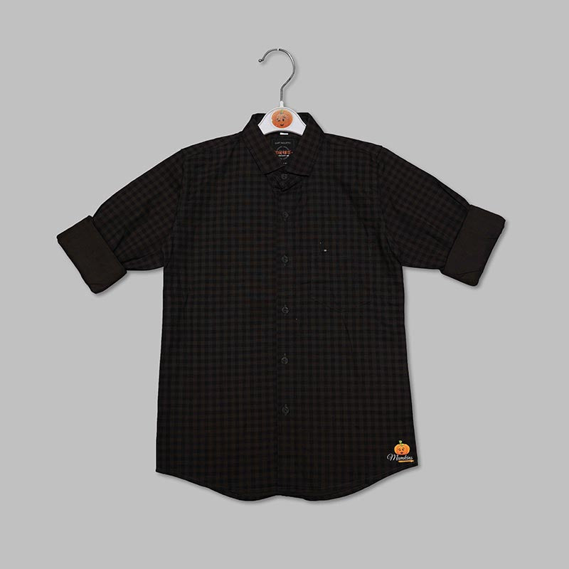  Regular Fit Checks Shirt for Boys Front 