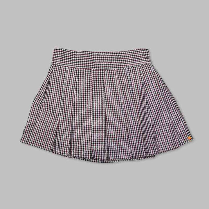 Black-Maroon Skirt & Top for Kids