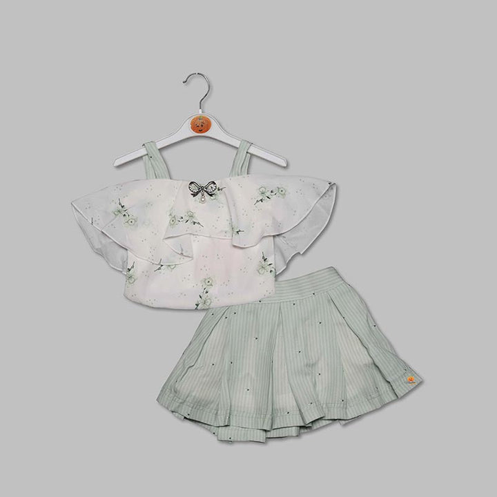 Peach-Pista Western Wear For Girls