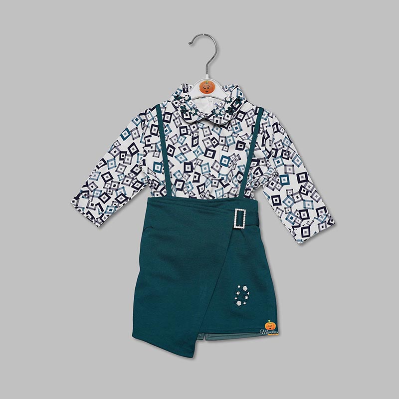 Skirt And Top For Kids With Full Sleeves