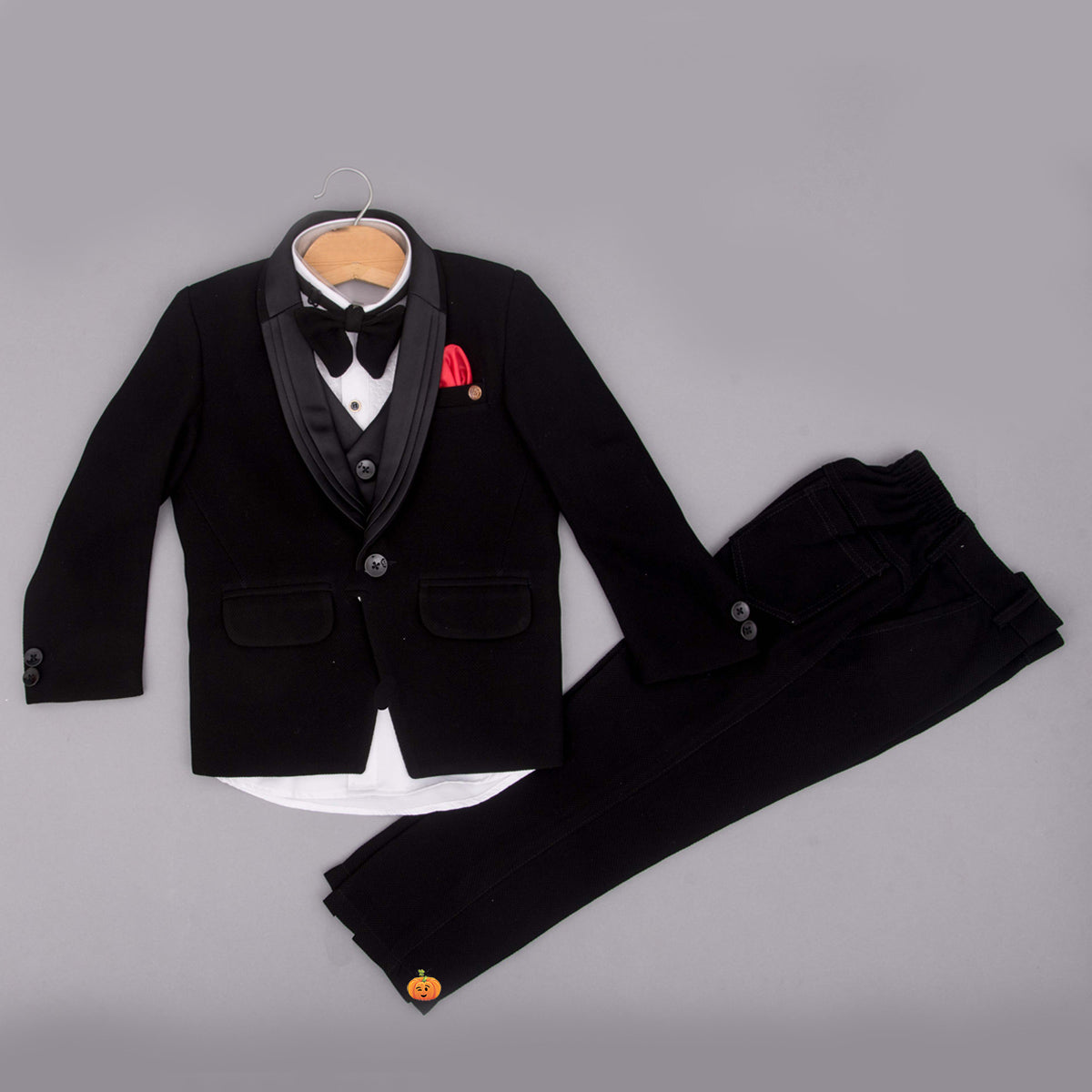 Boys 3 Piece Black Suit - UpTown Kids