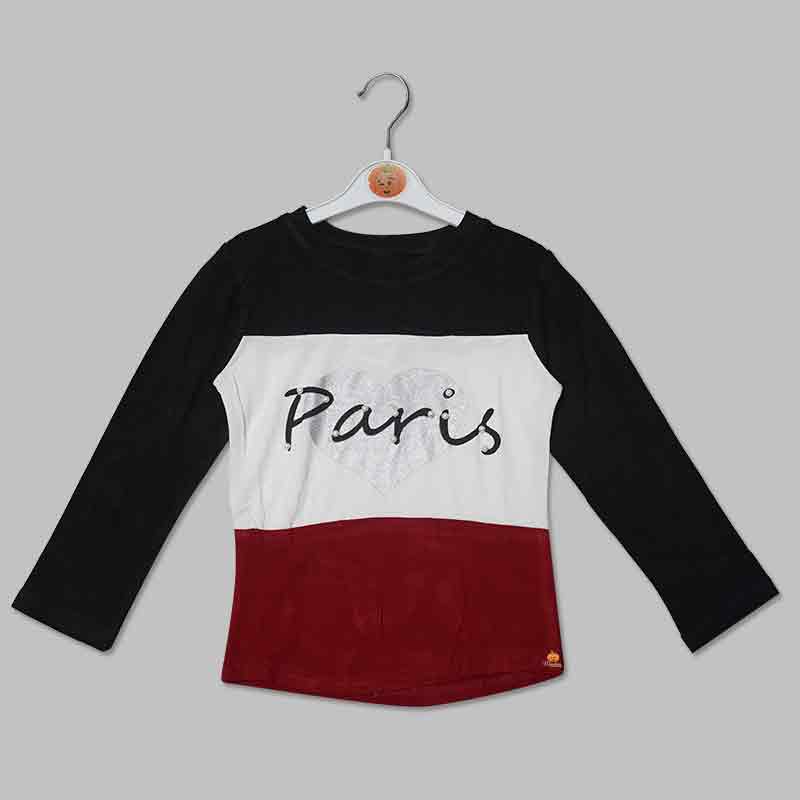 Black-Red T-shirt for Kid Girls
