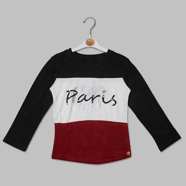 Black-Red T-shirt for Kid Girls