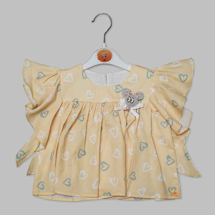 Peach-Yellow Top for Kid Girls