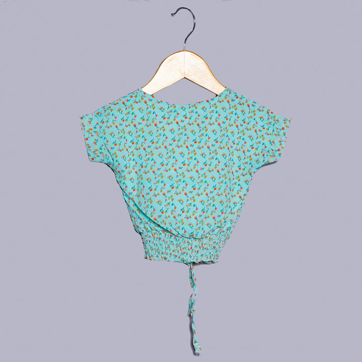 Knotted Floral Design Kids Top