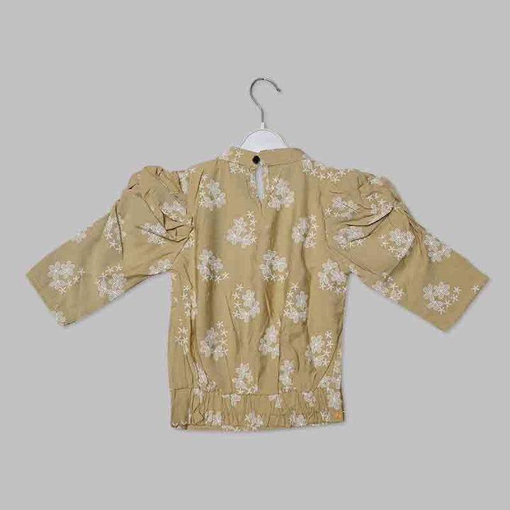 Top for Kid Girls with Flower Design