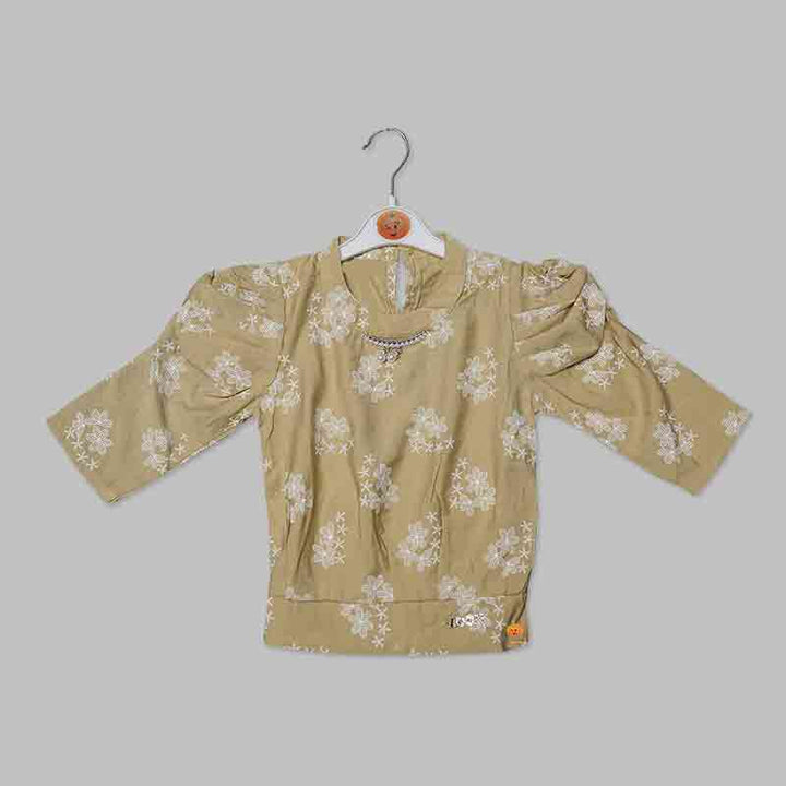 Top for Kid Girls with Flower Design