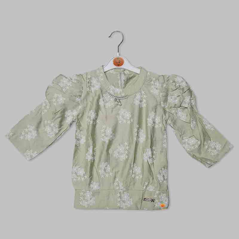Top for Kid Girls with Flower Design