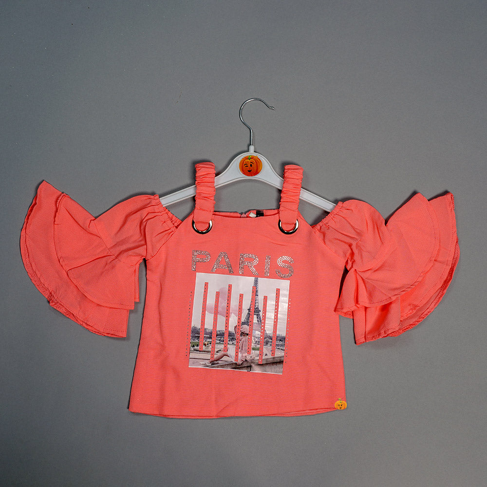 Elegant Top for Kids with Half Sleeves Front View