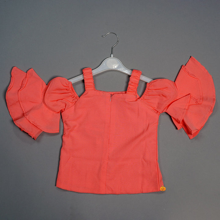 Elegant Top for Kids with Half Sleeves Back View