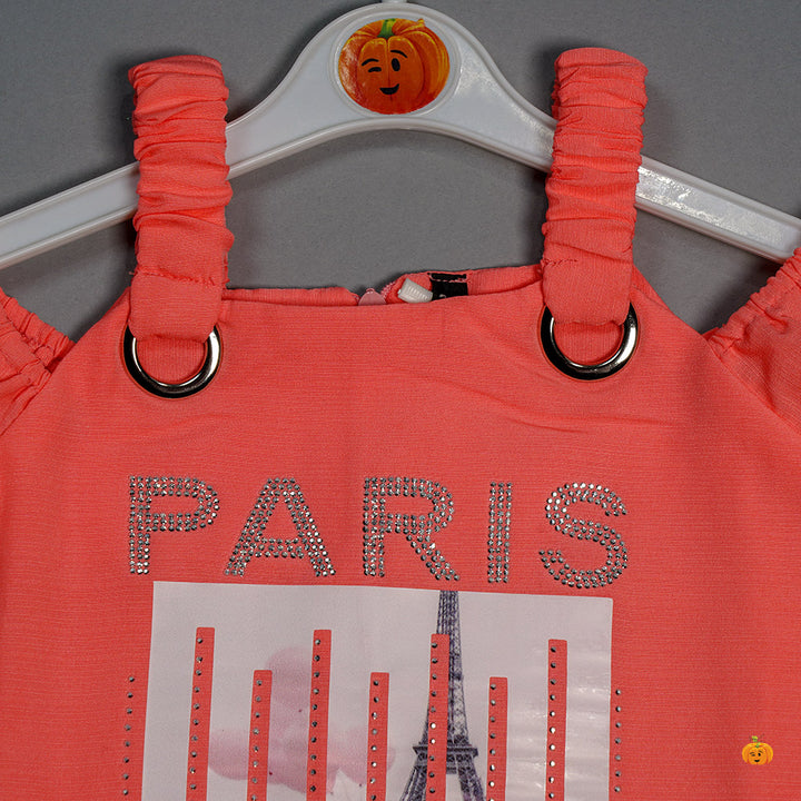Elegant Top for Kids with Half Sleeves Close Up View