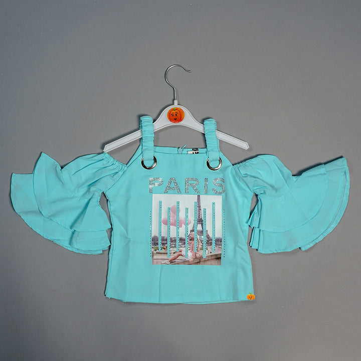 Elegant Top for Kids with Half Sleeves Front View