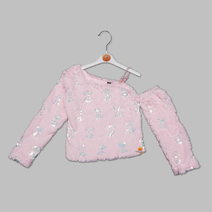 Peach-Pink Top for Girls Front View