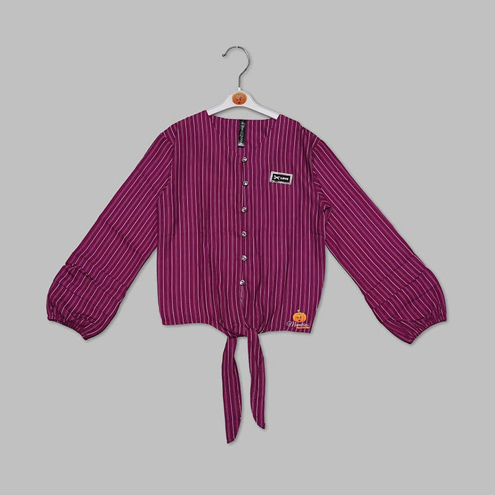 Top for Girls with Attractive Pattern Front View