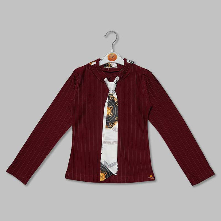 Top for Kid Girls with Tie